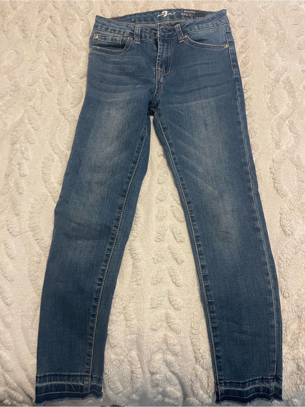 7 For All Mankind Girls Dark Blue Skinny Jeans